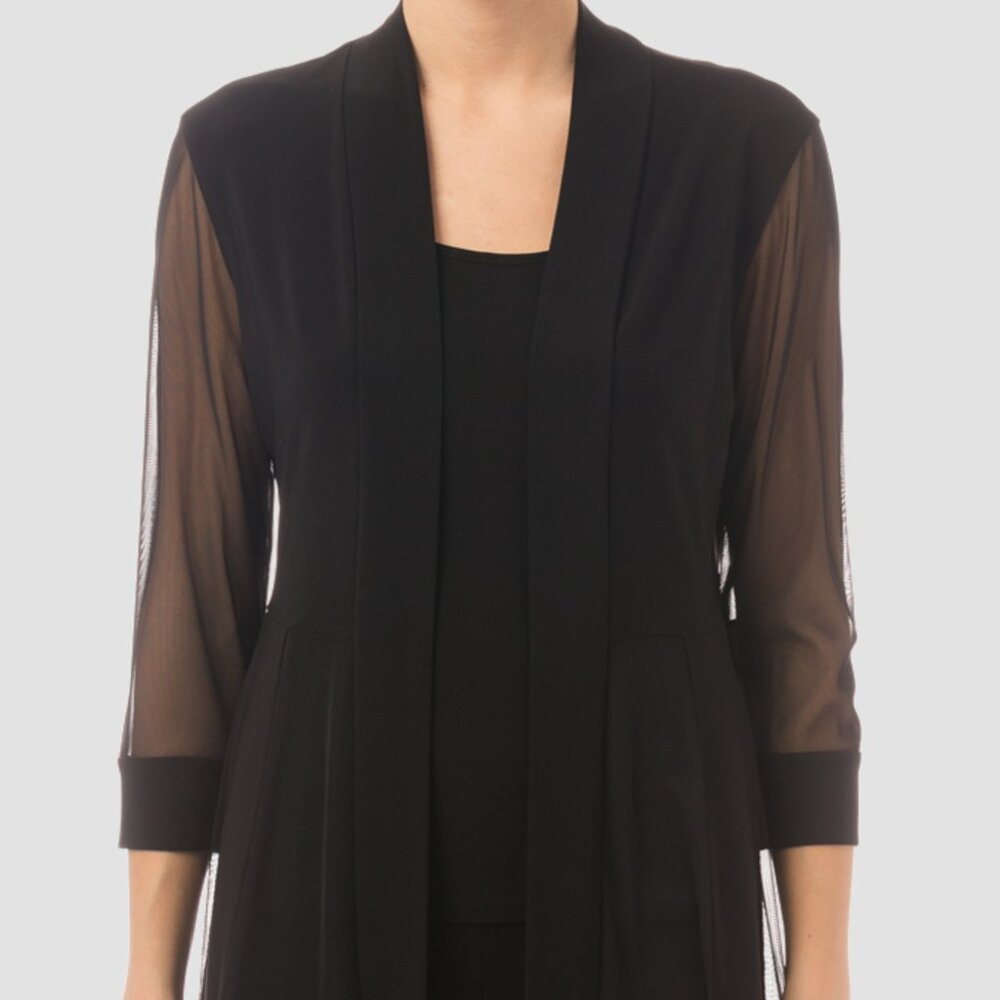 Joseph Ribkoff Black Mesh Cover Up - Picture 2 of 15
